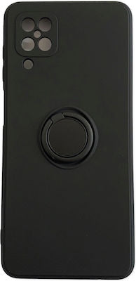 Finger Grip Back Cover Σιλικόνης Μαύρο (Galaxy A12)