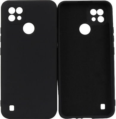 Silky & Soft Touch Finish Back Cover Σιλικόνης Μαύρο (Realme C21)