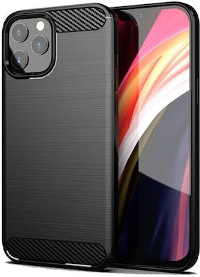 Forcell Carbon Back Cover Σιλικόνης Μαύρο (iPhone 14 Plus)