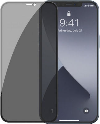 Privacy Full Face Tempered Glass Μαύρο (iPhone 14 Pro)