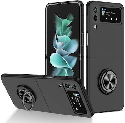 Forcell Kong Ring Back Cover Πλαστικό Μαύρο (Galaxy Z Flip3 5G)