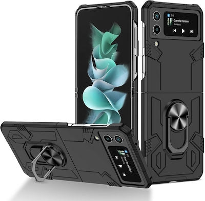 Forcell Mecha Back Cover Πλαστικό Ανθεκτική Μαύρο (Galaxy Z Flip3 5G)