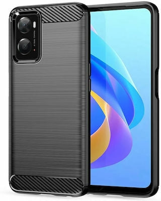 Forcell Carbon Back Cover Σιλικόνης Μαύρο (Realme 9i)
