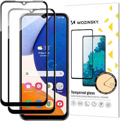 Wozinsky Full Glue Full Face Tempered Glass 2τμχ Μαύρο (Galaxy A14 5G)