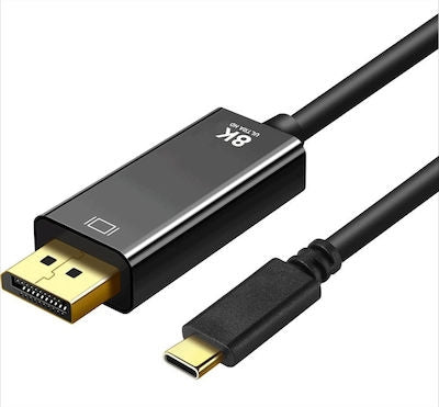 USB 2.0 Cable USB-C male - DisplayPort male Μαύρο 2m