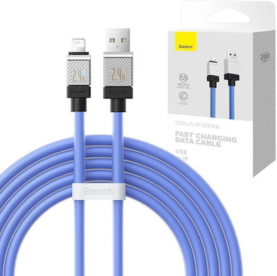 Baseus CoolPlay USB-A to Lightning Cable Μπλε 2m