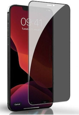 frame 2.5D Full Glue Privacy Full Face Tempered Glass Μαύρο (Realme C33)