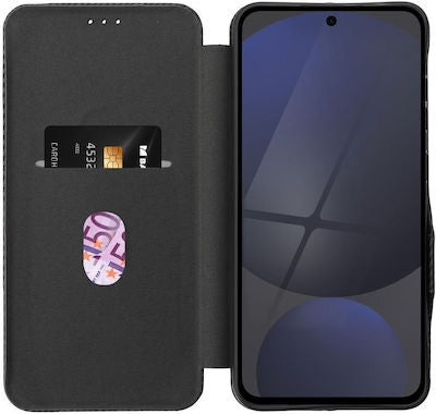 Folio Side Magnet Book Δερματίνης Μαύρο (Redmi Note 14 Pro)