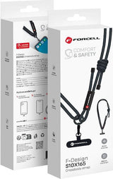 Forcell Λουράκι Λαιμού για Κινητά Μαύρο